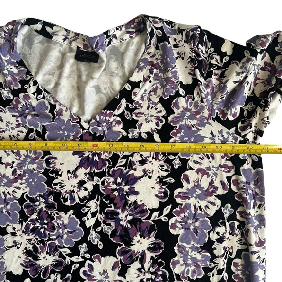 J.Jill Floral Wearever Collection Long Sleeve Dress Purple Size XL - Picture 6 of 8
